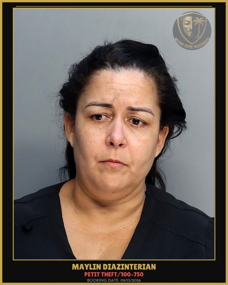 Diazinterian Maylin Arrested – PETIT THEFT/100-750 – Miami-Dade County (Unknown)