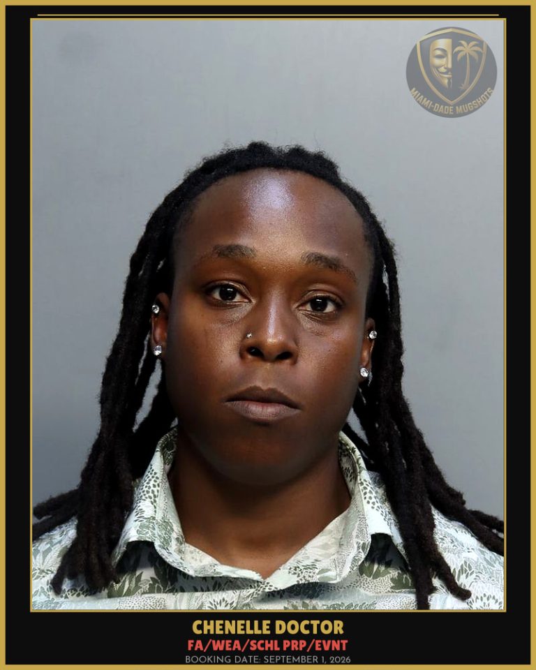 Doctor Chenelle Antonette Arrested – FA/WEA/SCHL PRP/EVNT – Miami-Dade County (September 1, 2026)