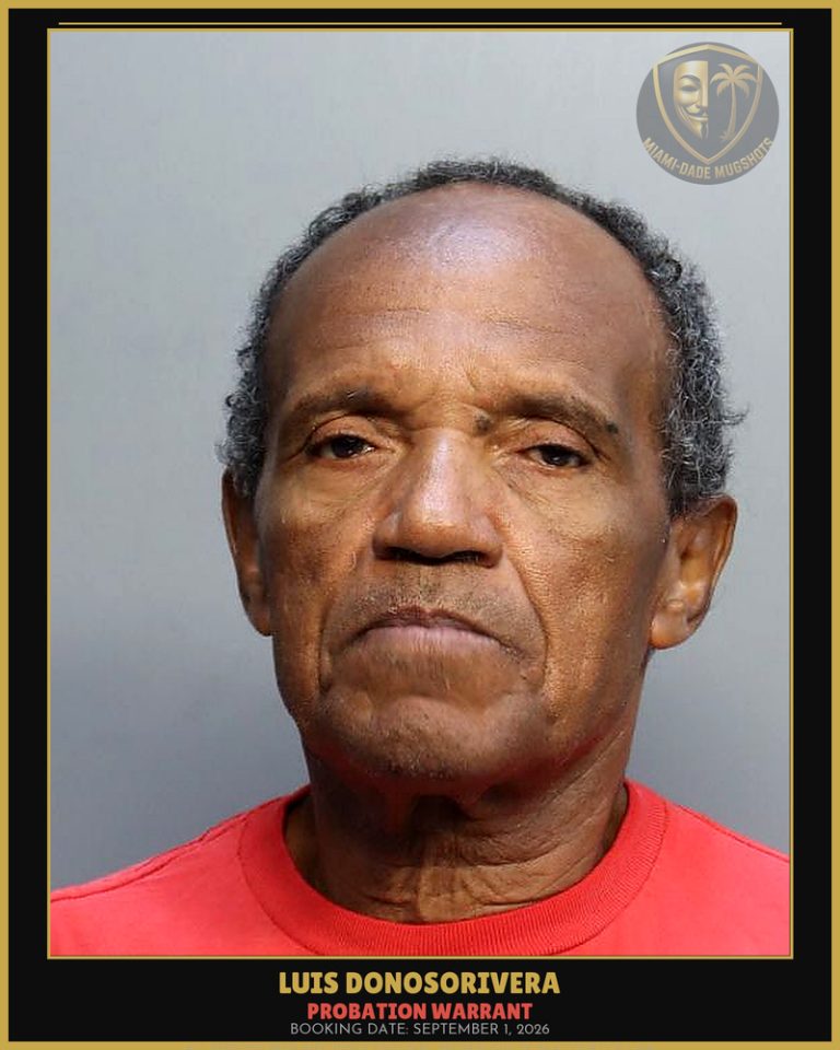 Donosorivera Luis Arrested – PROBATION WARRANT – Miami-Dade County (September 1, 2026)