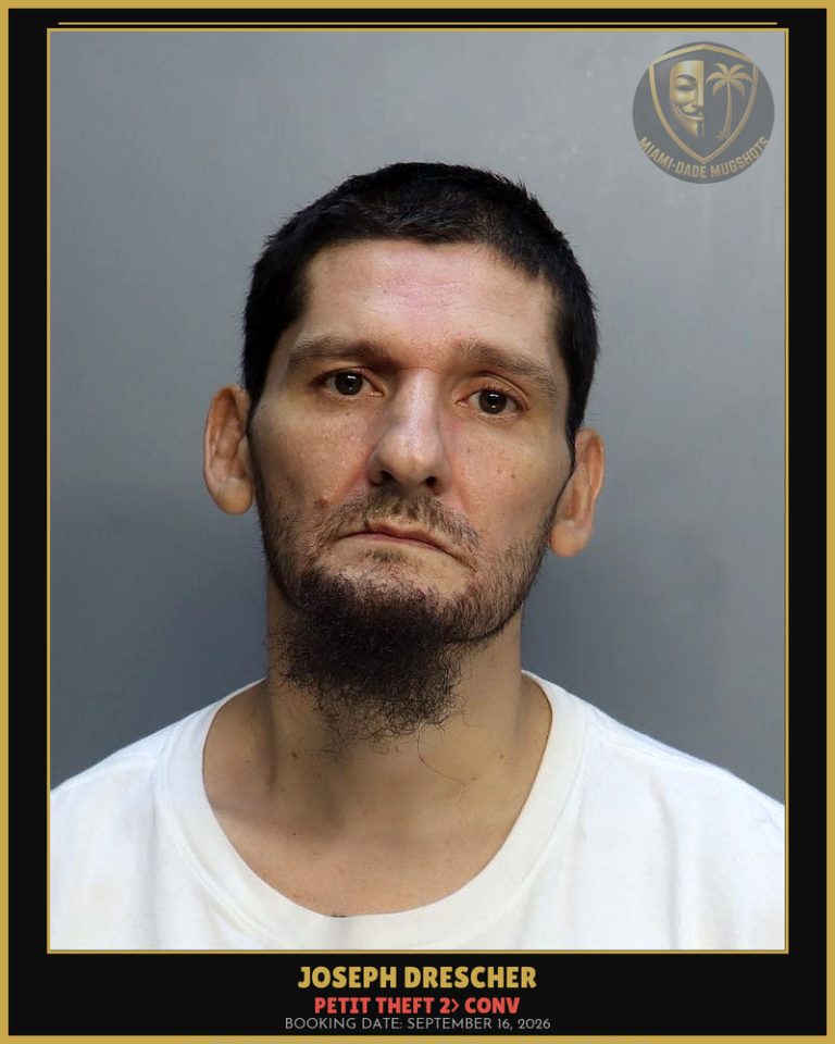 Drescher Joseph  Thomas Arrested – PETIT THEFT 2> CONV – Miami-Dade County (September 16, 2026)