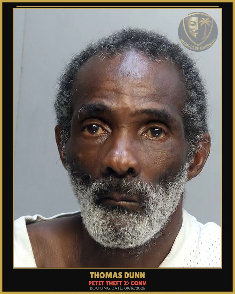 Dunn Thomas Arrested – PETIT THEFT 2> CONV – Miami-Dade County (Unknown)