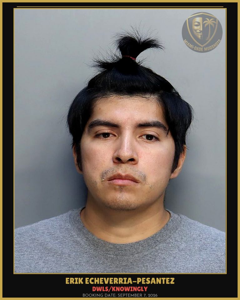 Echeverria-Pesantez Erik  George Arrested – DWLS/KNOWINGLY – Miami-Dade County (September 7, 2026)