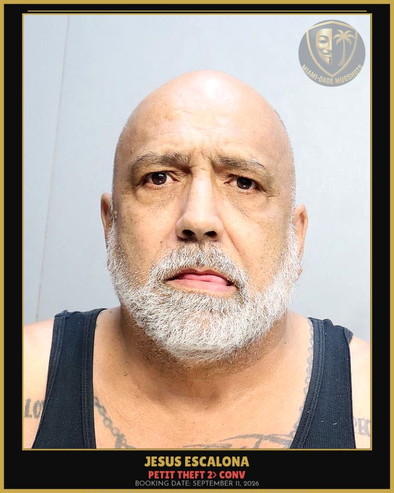 Escalona Jesus Arrested – PETIT THEFT 2> CONV – Miami-Dade County (September 11, 2026)
