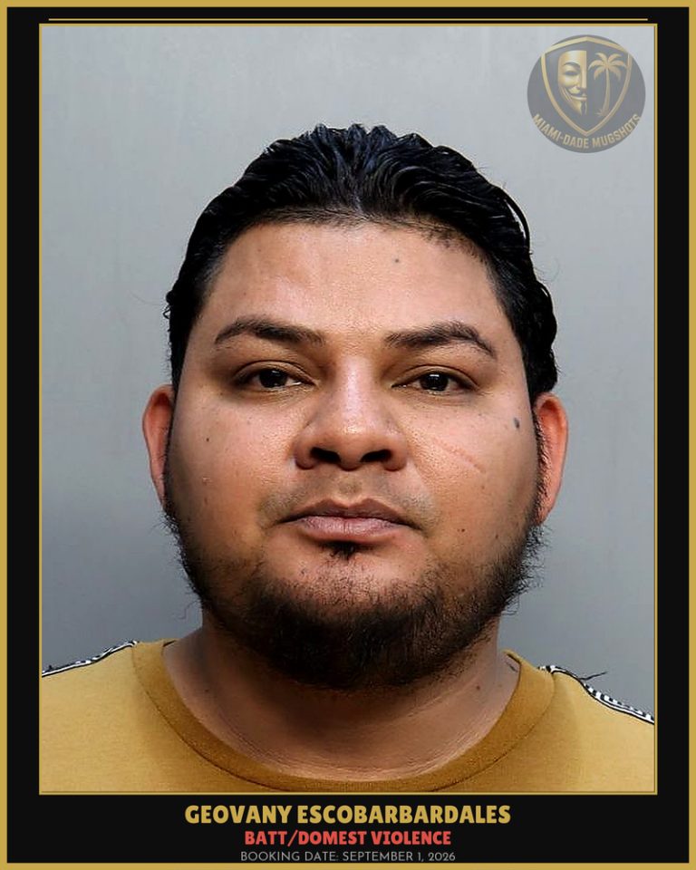 Escobarbardales Geovany Mauricio Arrested – BATT/DOMEST VIOLENCE – Miami-Dade County (September 1, 2026)