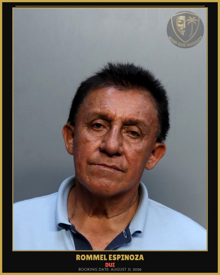 Espinoza Rommel Arrested – DUI – Miami-Dade County (August 31, 2026)