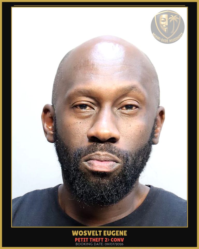 Eugene Wosvelt Arrested – PETIT THEFT 2> CONV – Miami-Dade County (Unknown)