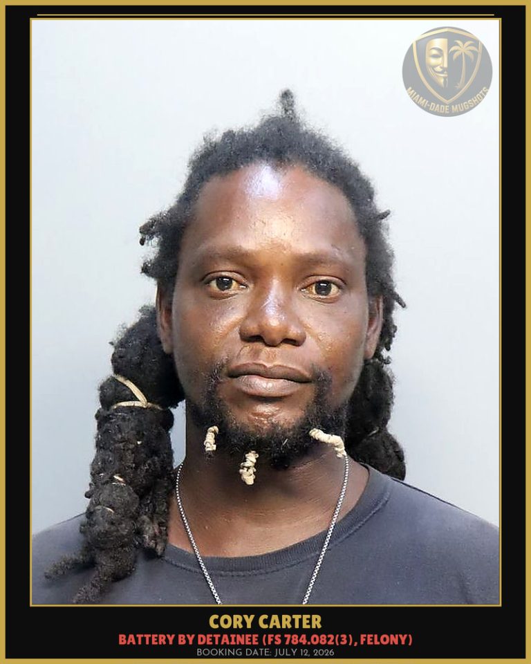 Cory Carter Arrested – Miami-Dade County (July 12, 2026)
