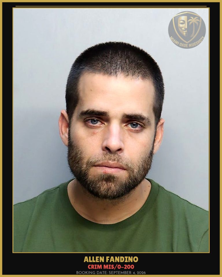 Fandino Allen Arrested – CRIM MIS/0-200 – Miami-Dade County (September 4, 2026)