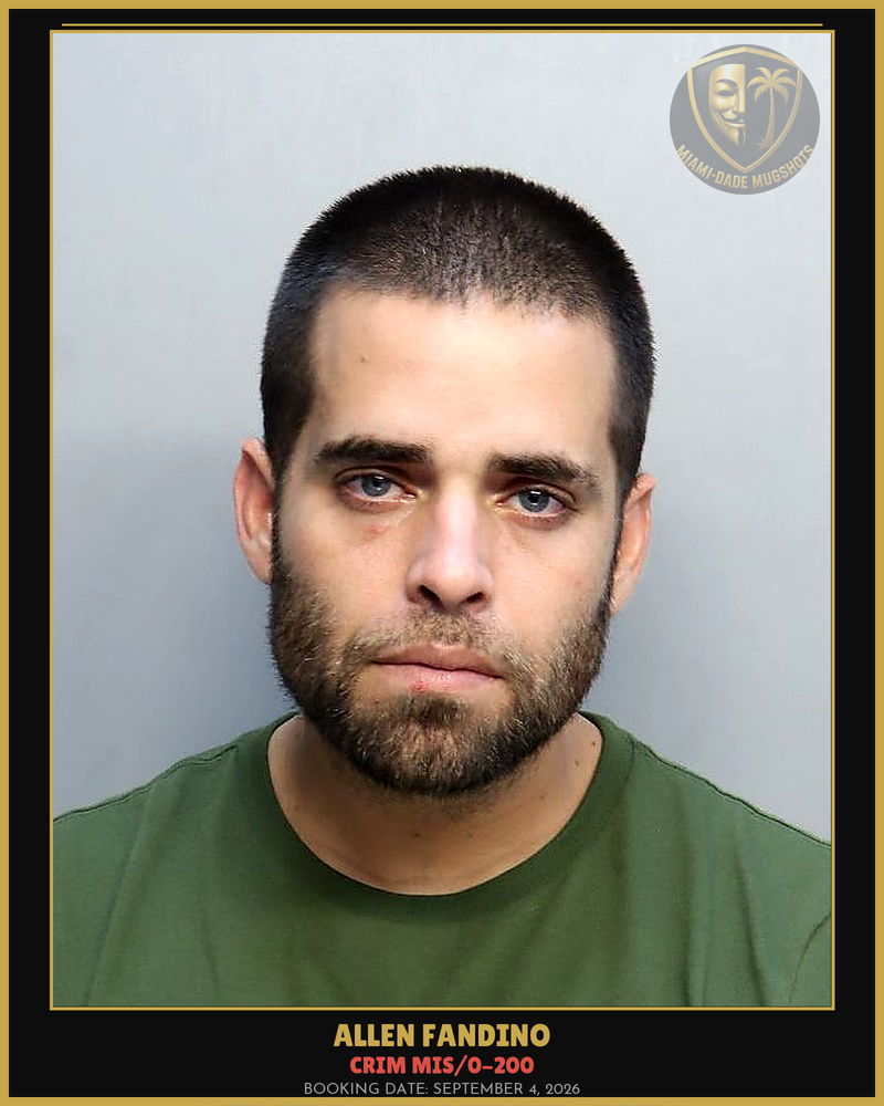 Fandino Allen Arrested – Crim Mis/0-200 – Miami-Dade County (September 4, 2026)
