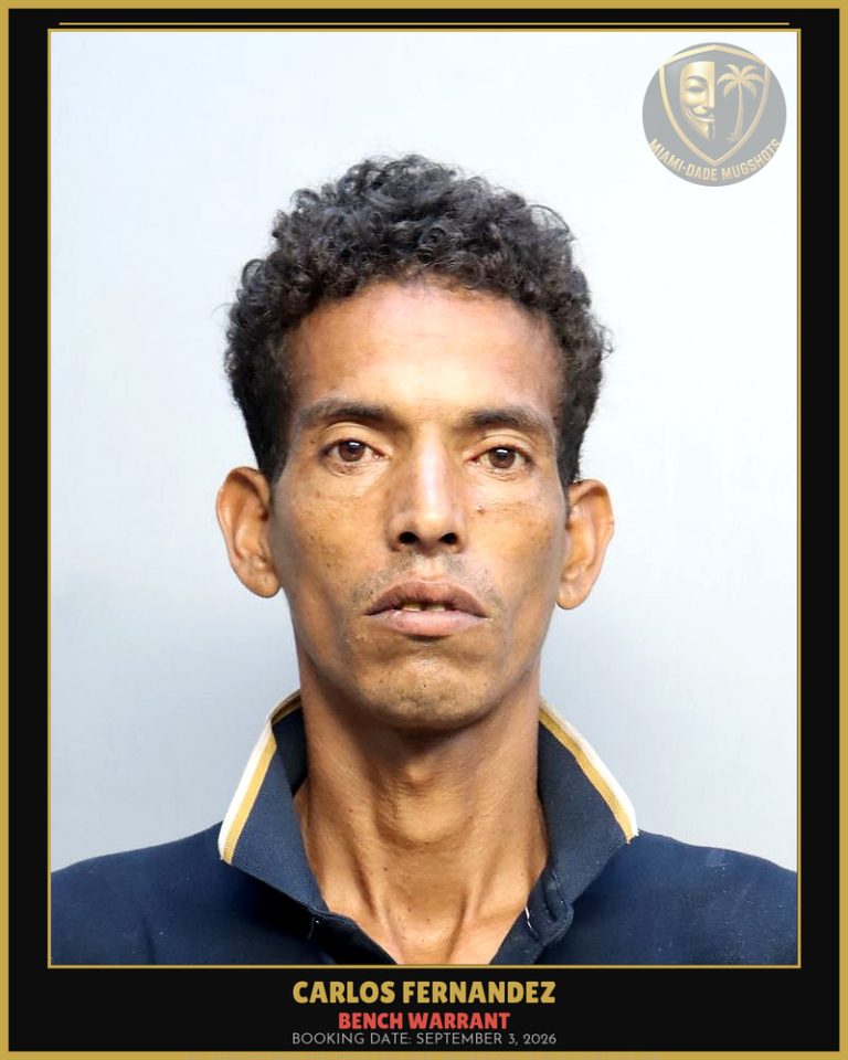 Fernandez Carlos  Castanon Arrested – BENCH WARRANT – Miami-Dade County (September 3, 2026)