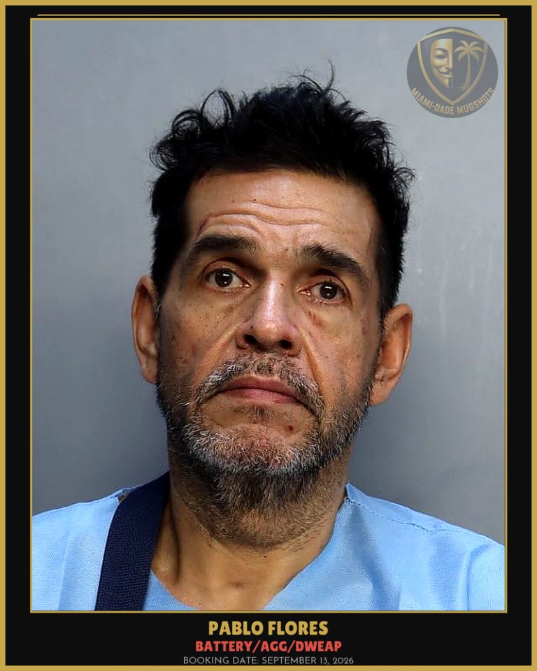 Flores Pablo Emilio Arrested – BATTERY/AGG/DWEAP – Miami-Dade County (September 13, 2026)