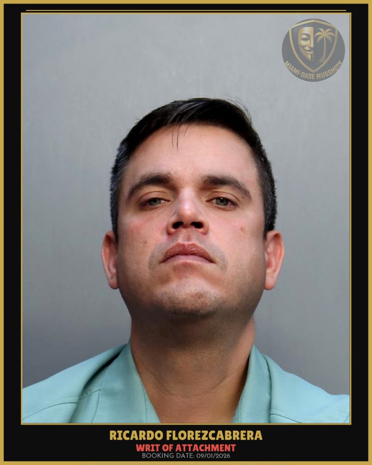 Florezcabrera Ricardo M Arrested – WRIT OF ATTACHMENT – Miami-Dade County (Unknown)