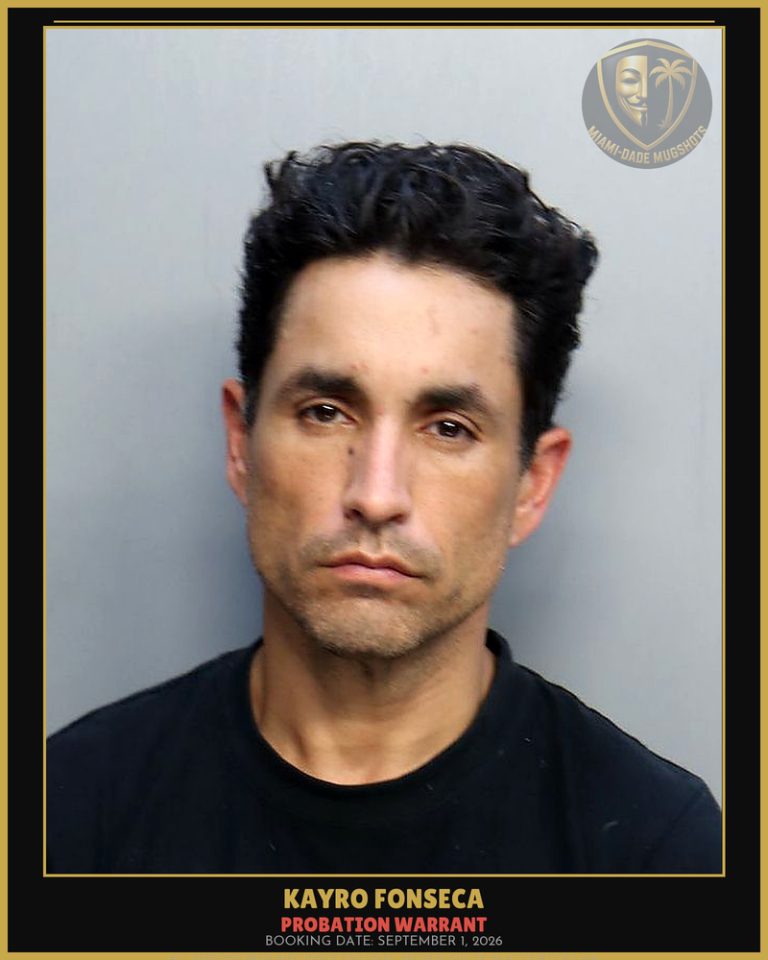 Fonseca Kayro  Jose Arrested – PROBATION WARRANT – Miami-Dade County (September 1, 2026)