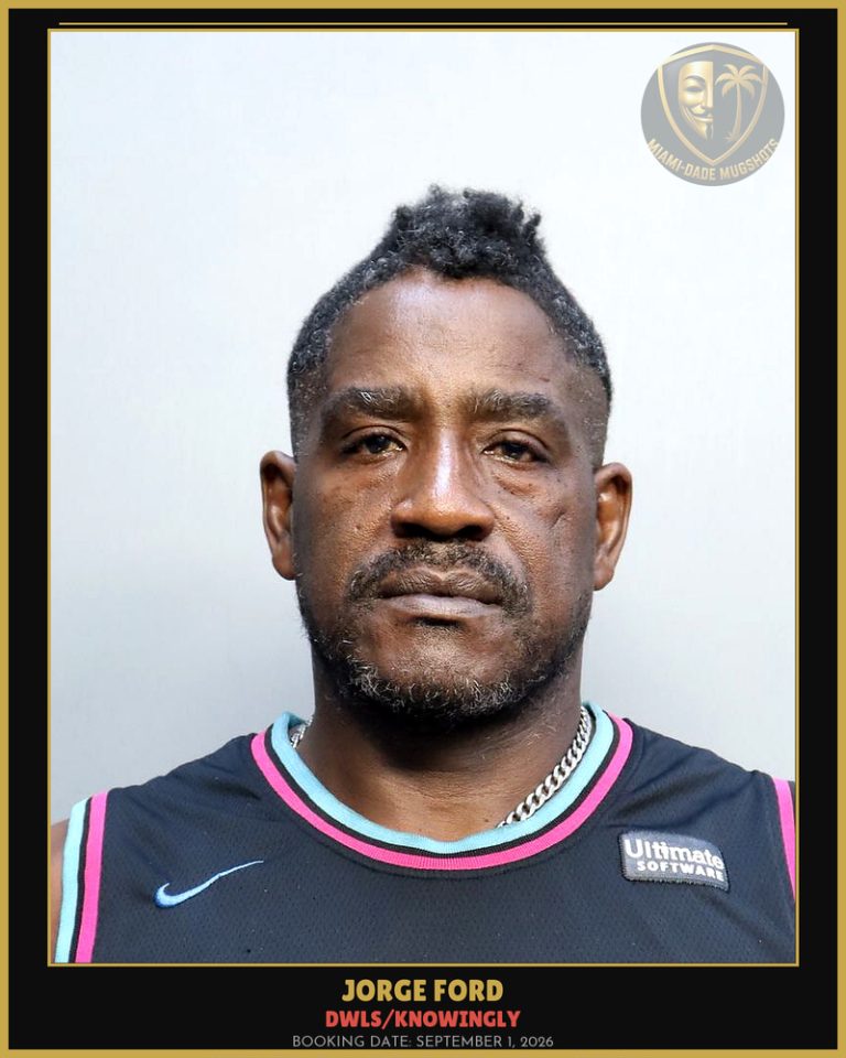 Ford Jorge Luis Arrested – DWLS/KNOWINGLY – Miami-Dade County (September 1, 2026)