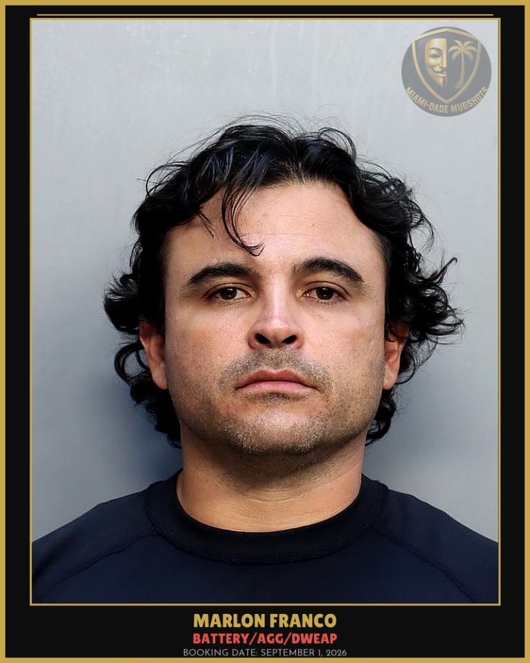 Franco Marlon E Arrested – BATTERY/AGG/DWEAP – Miami-Dade County (September 1, 2026)