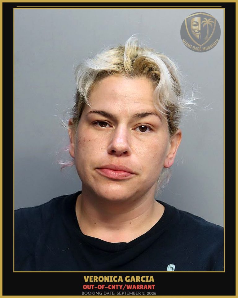 Garcia Veronica Mercy Arrested – OUT-OF-CNTY/WARRANT – Miami-Dade County (September 2, 2026)