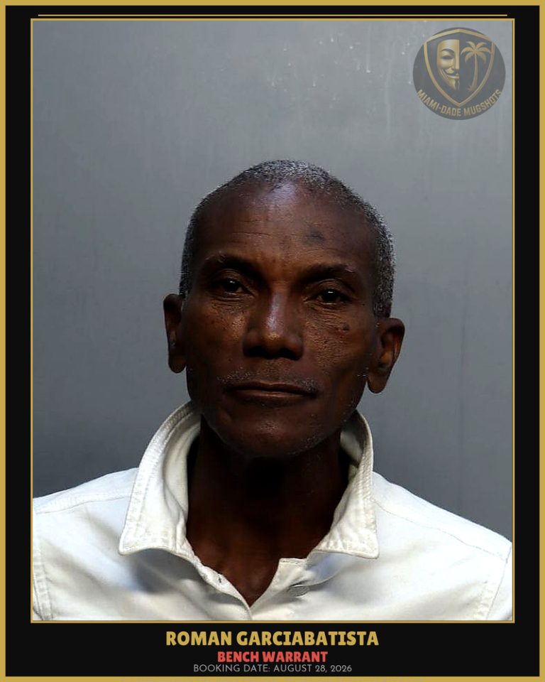 Garciabatista Roman Antonio Arrested – BENCH WARRANT – Miami-Dade County (August 28, 2026)