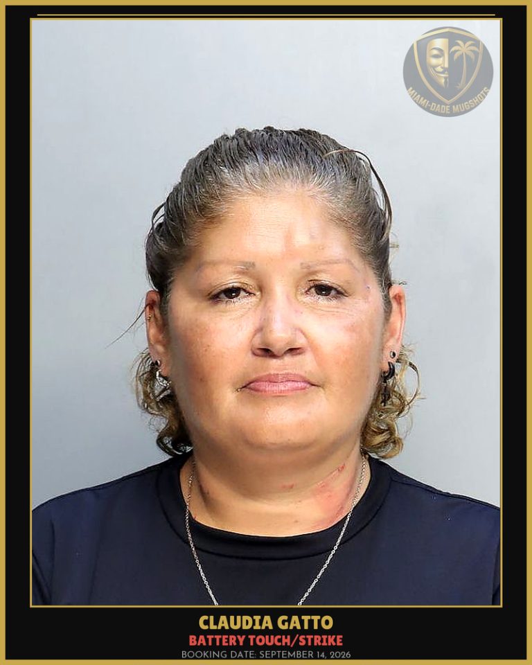Gatto Claudia  Valeria Arrested – BATTERY TOUCH/STRIKE – Miami-Dade County (September 14, 2026)