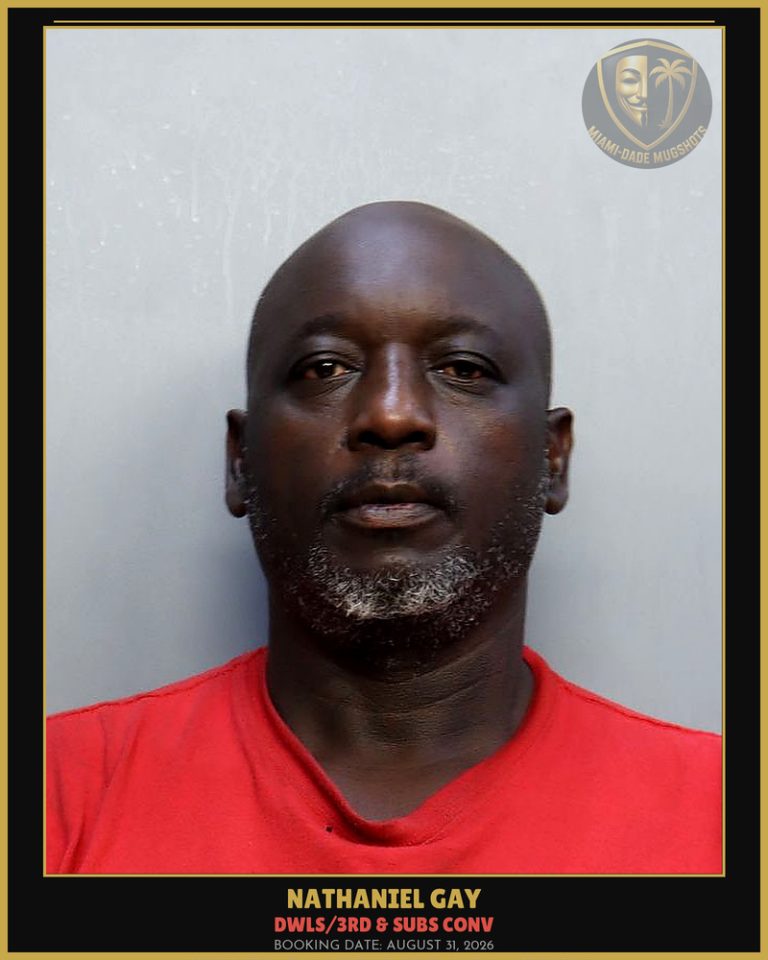 Gay Nathaniel  Henderson Arrested – DWLS/3RD & SUBS CONV – Miami-Dade County (August 31, 2026)