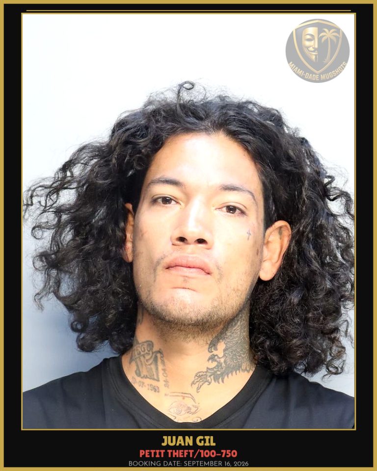 Gil Juan  Diego Arrested – PETIT THEFT/100-750 – Miami-Dade County (September 16, 2026)
