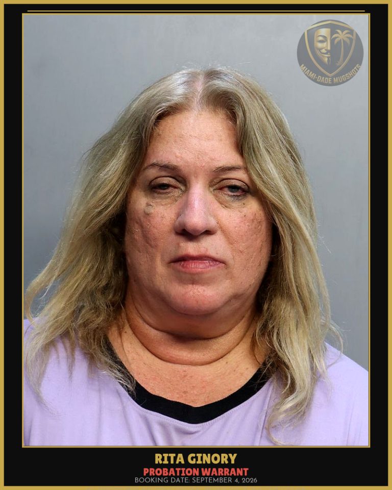 Ginory Rita Maria Arrested – PROBATION WARRANT – Miami-Dade County (September 4, 2026)