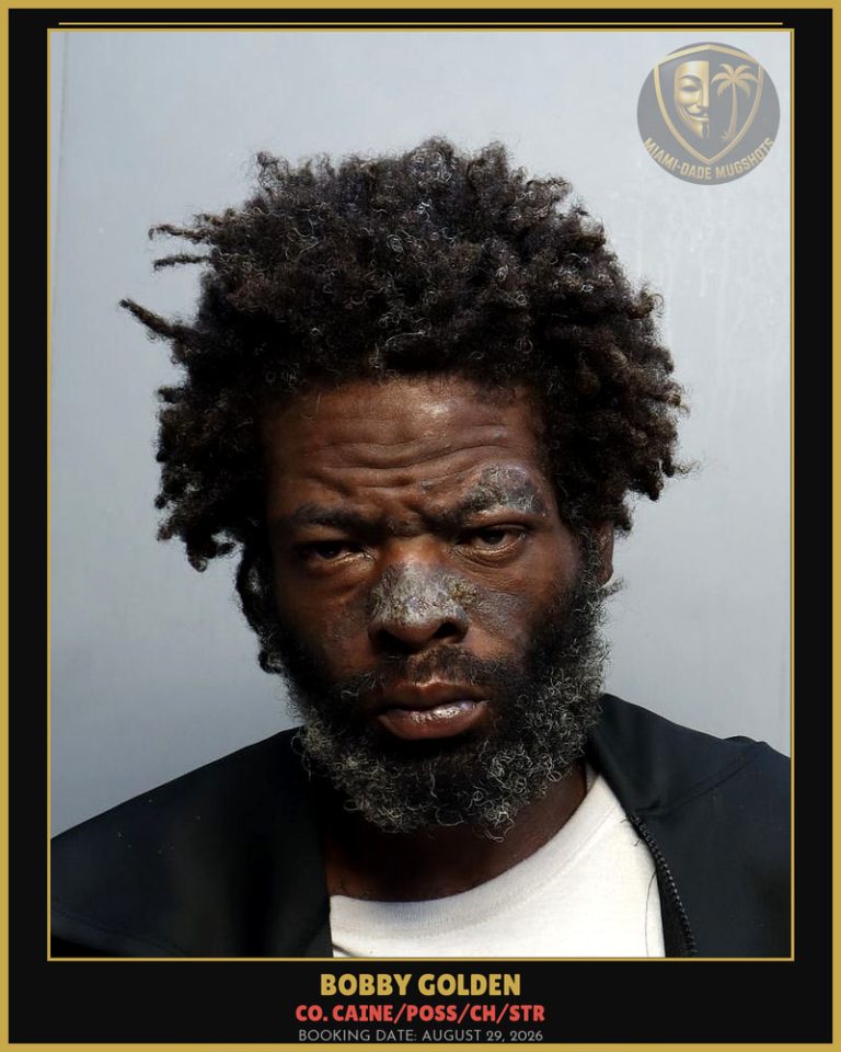 Golden Bobby Louis Arrested – Co. Caine/POSS/CH/STR – Miami-Dade County (August 29, 2026)