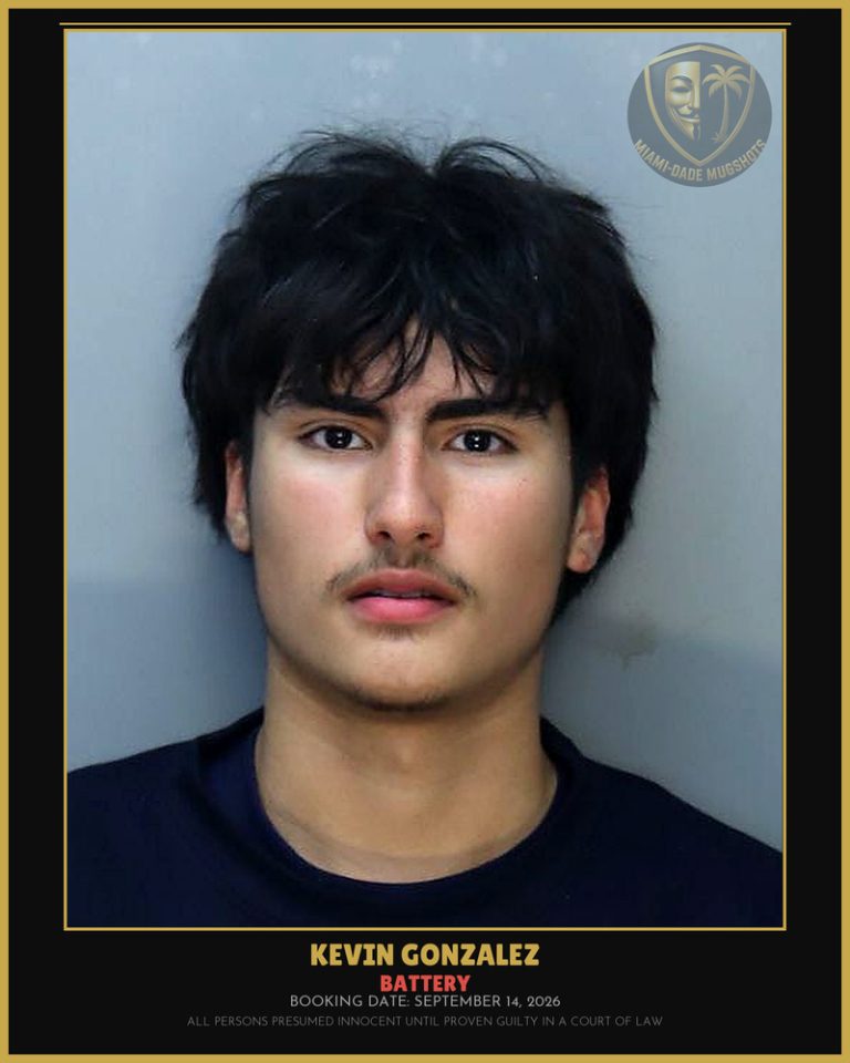 Gonzalez Kevin  Jovanie Arrested – BATTERY – Miami-Dade County (September 14, 2026)