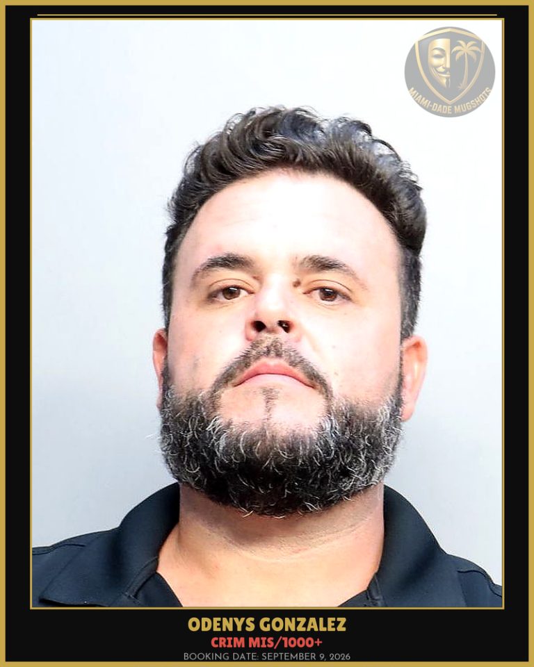 Gonzalez Odenys Arrested – CRIM MIS/1000+ – Miami-Dade County (September 9, 2026)