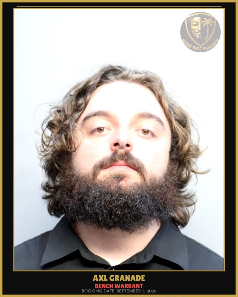 Granade Axl Arrested – BENCH WARRANT – Miami-Dade County (September 5, 2026)