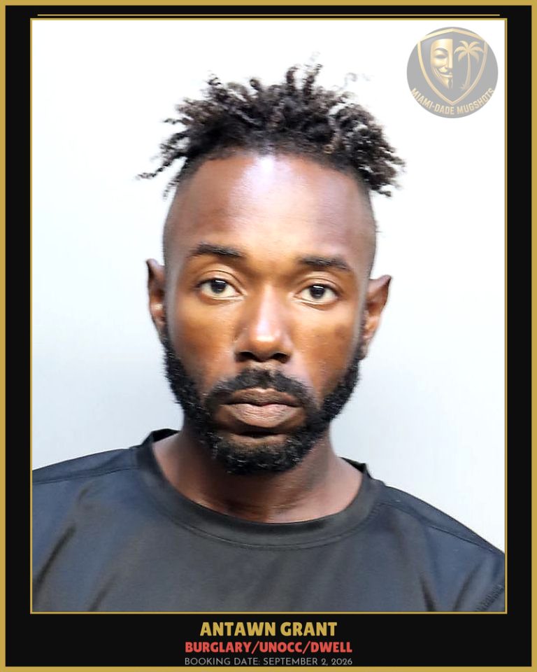 Grant Antawn Detrell Arrested – BURGLARY/UNOCC/DWELL – Miami-Dade County (September 2, 2026)