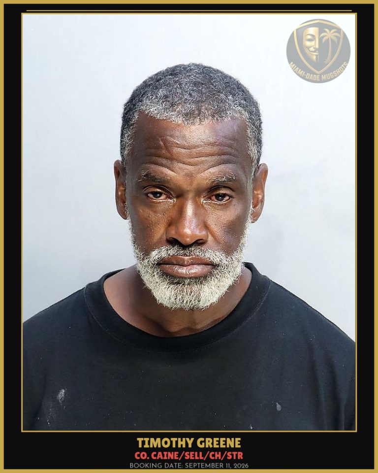 Greene Timothy  Jerome Arrested – Co. Caine/SELL/CH/STR – Miami-Dade County (September 11, 2026)
