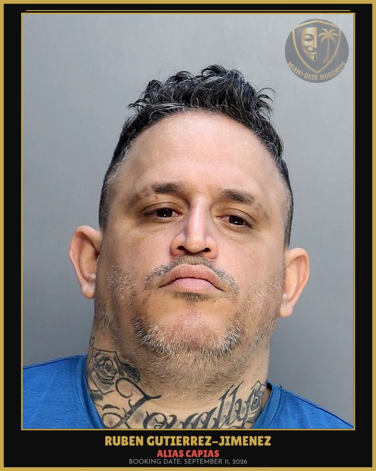 Gutierrez-Jimenez Ruben  Enrique Arrested – ALIAS CAPIAS – Miami-Dade County (September 11, 2026)