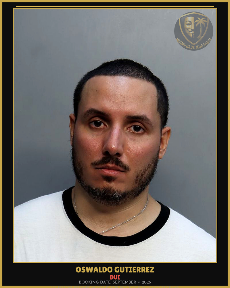 Gutierrez Oswaldo Andres Arrested – Dui – Miami-Dade County (September 4, 2026)