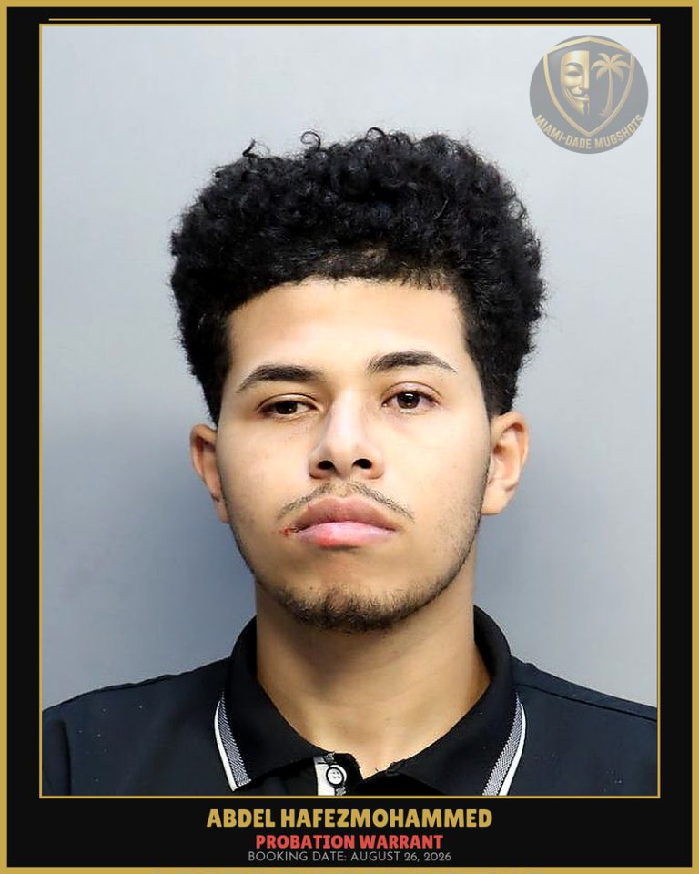 Hafezmohammed Abdel Rahmanahmed Arrested – PROBATION WARRANT – Miami-Dade County (August 26, 2026)