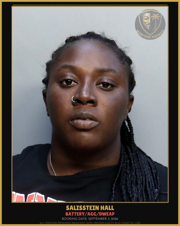 Hall Salisstein Lafaye Arrested – BATTERY/AGG/DWEAP – Miami-Dade County (September 3, 2026)