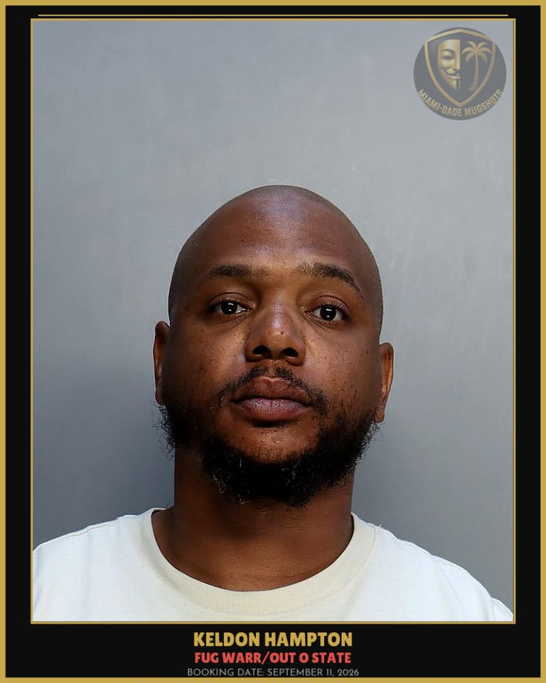Hampton Keldon Deundre Arrested – FUG WARR/OUT O STATE – Miami-Dade County (September 11, 2026)
