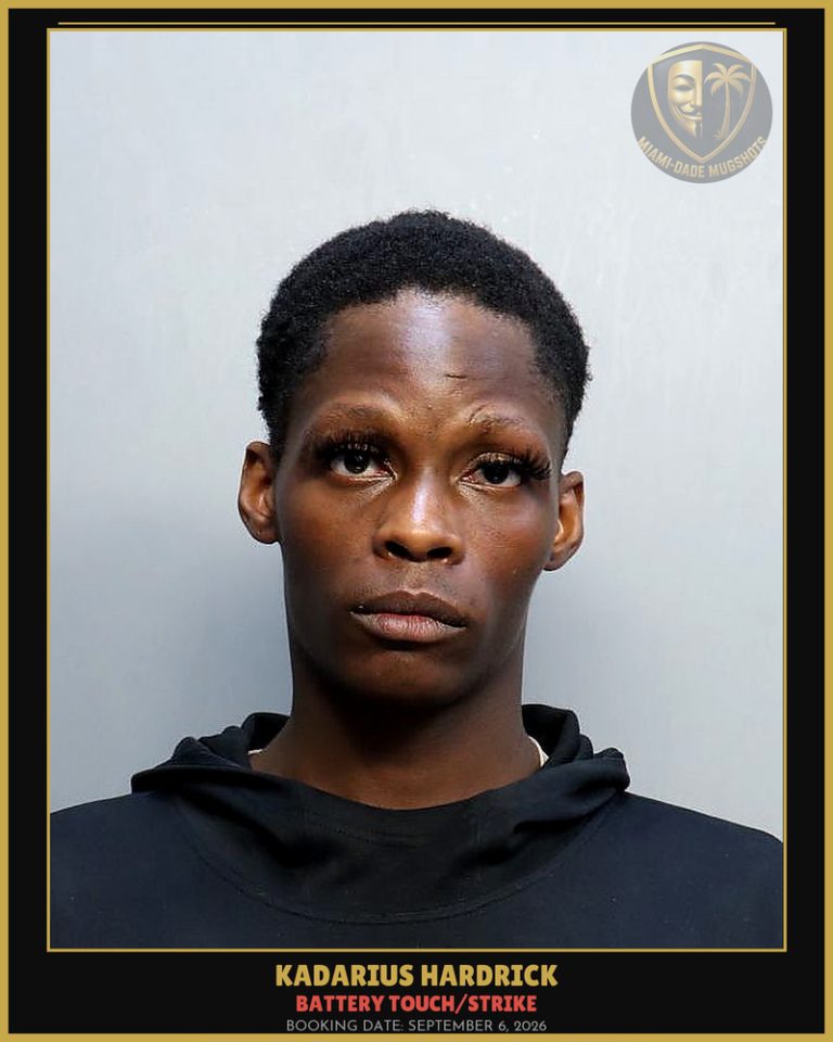 Hardrick Kadarius Deshon Arrested – BATTERY TOUCH/STRIKE – Miami-Dade County (September 6, 2026)