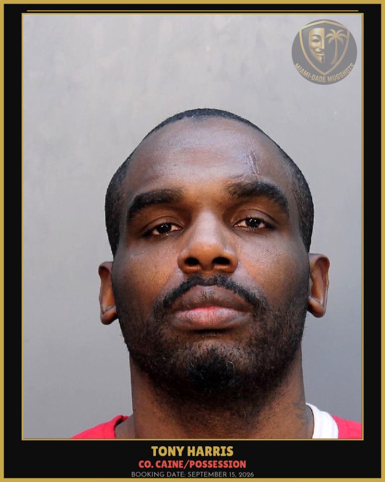 Harris Tony Arrested – Co. Caine/POSSESSION – Miami-Dade County (September 15, 2026)