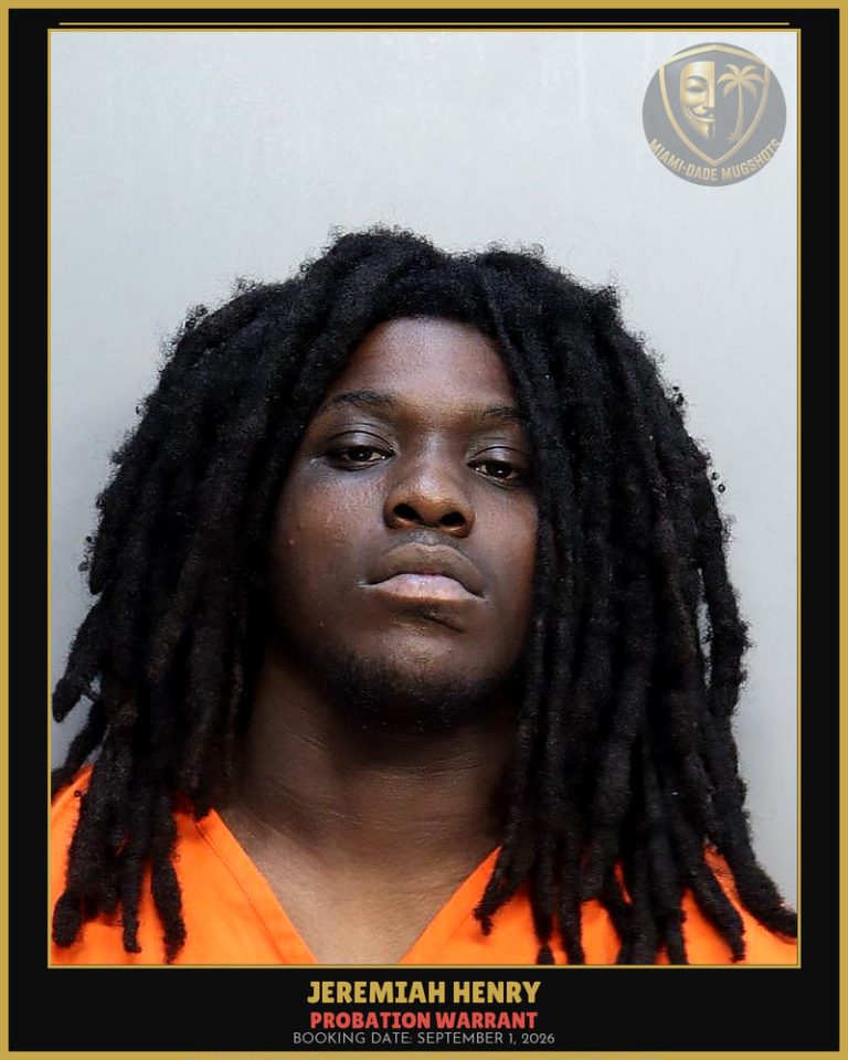 Henry Jeremiah Giovany Arrested – PROBATION WARRANT – Miami-Dade County (September 1, 2026)