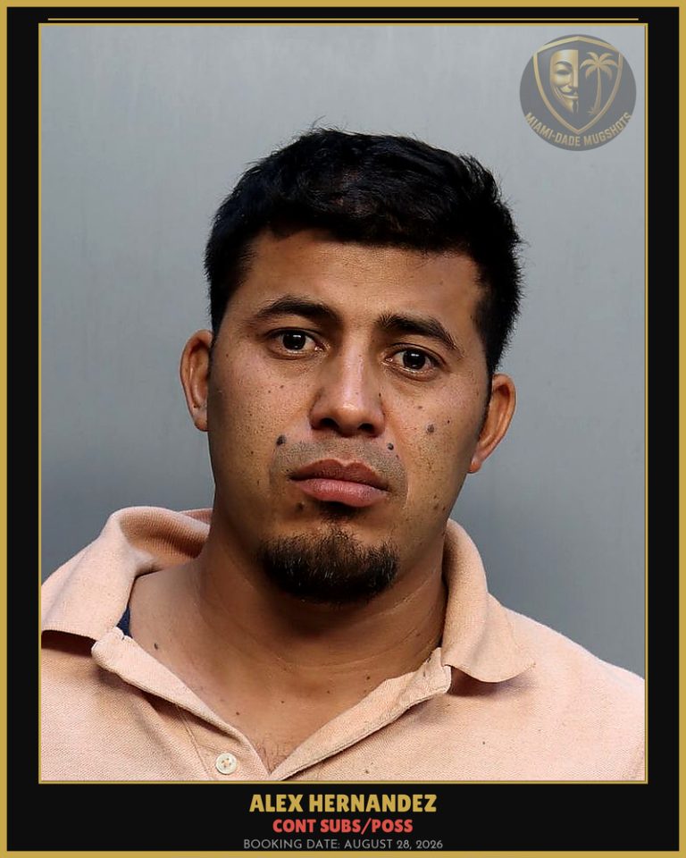 Hernandez Alex Arrested – CONT SUBS/POSS – Miami-Dade County (August 28, 2026)