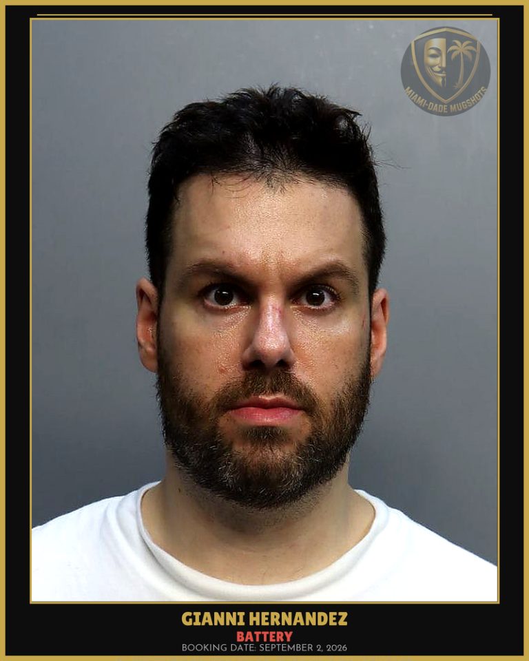Hernandez Gianni Arrested – BATTERY – Miami-Dade County (September 2, 2026)