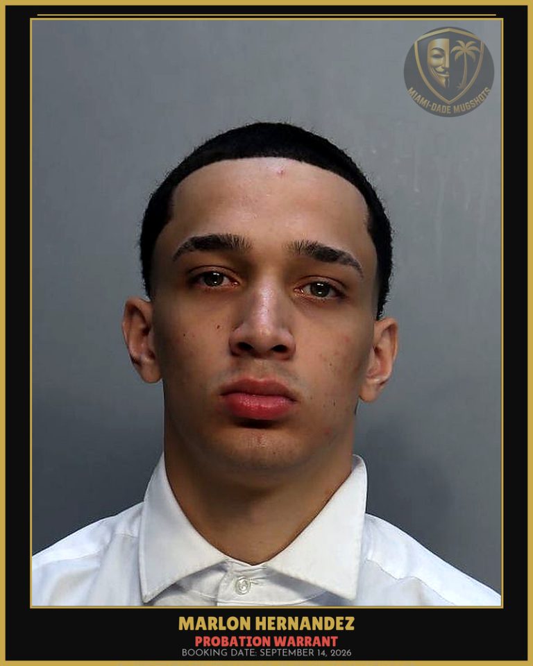 Hernandez Marlon Louis Arrested – PROBATION WARRANT – Miami-Dade County (September 14, 2026)
