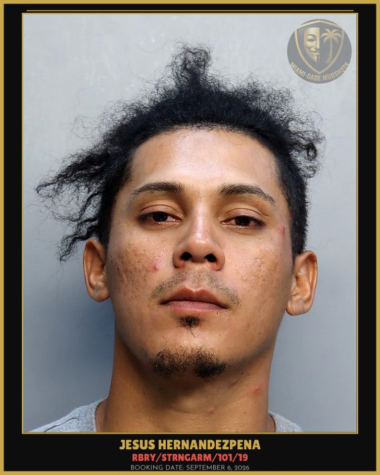 Hernandezpena Jesus Arrested – RBRY/STRNGARM/101/19 – Miami-Dade County (September 6, 2026)