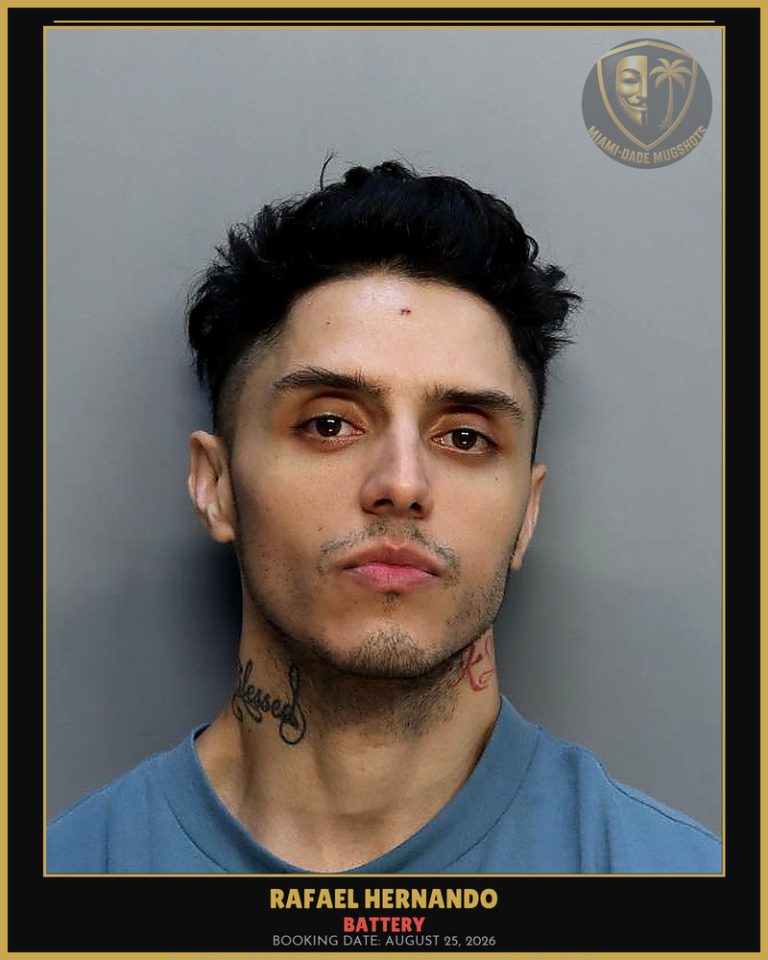 Hernando Rafael Enrique Arrested – BATTERY – Miami-Dade County (August 25, 2026)