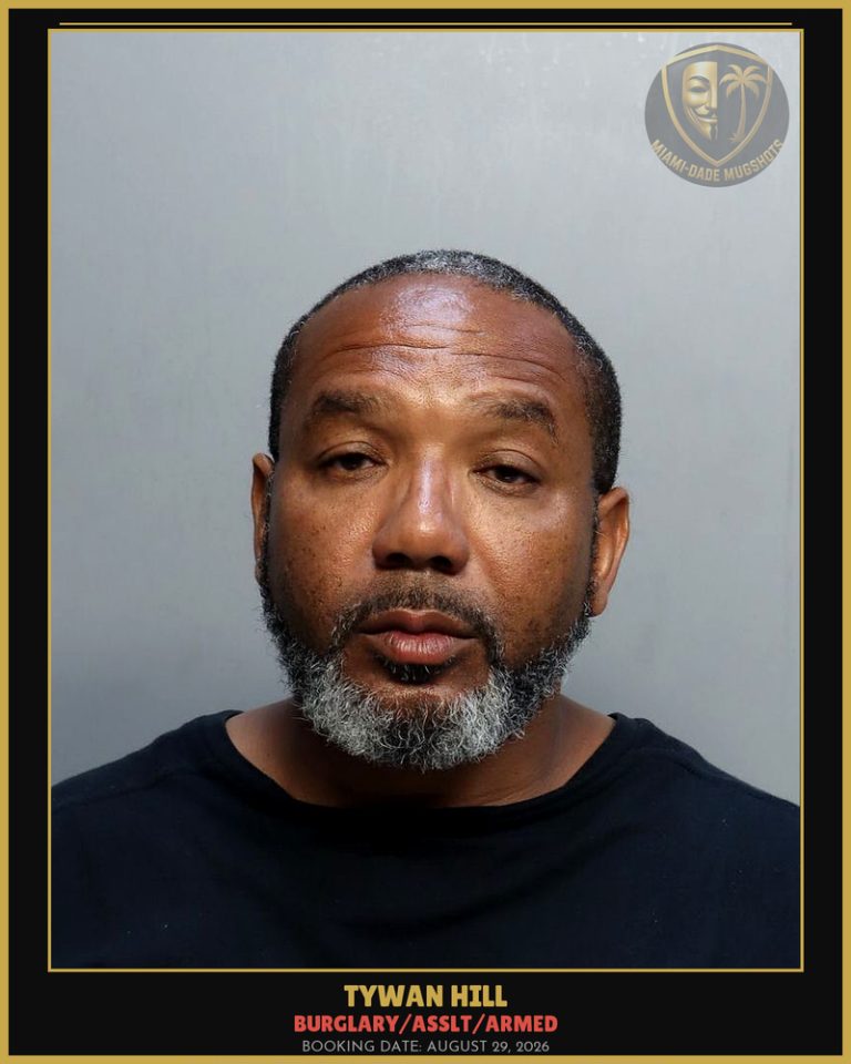 Hill Tywan Arrested – BURGLARY/ASSLT/ARMED – Miami-Dade County (August 29, 2026)