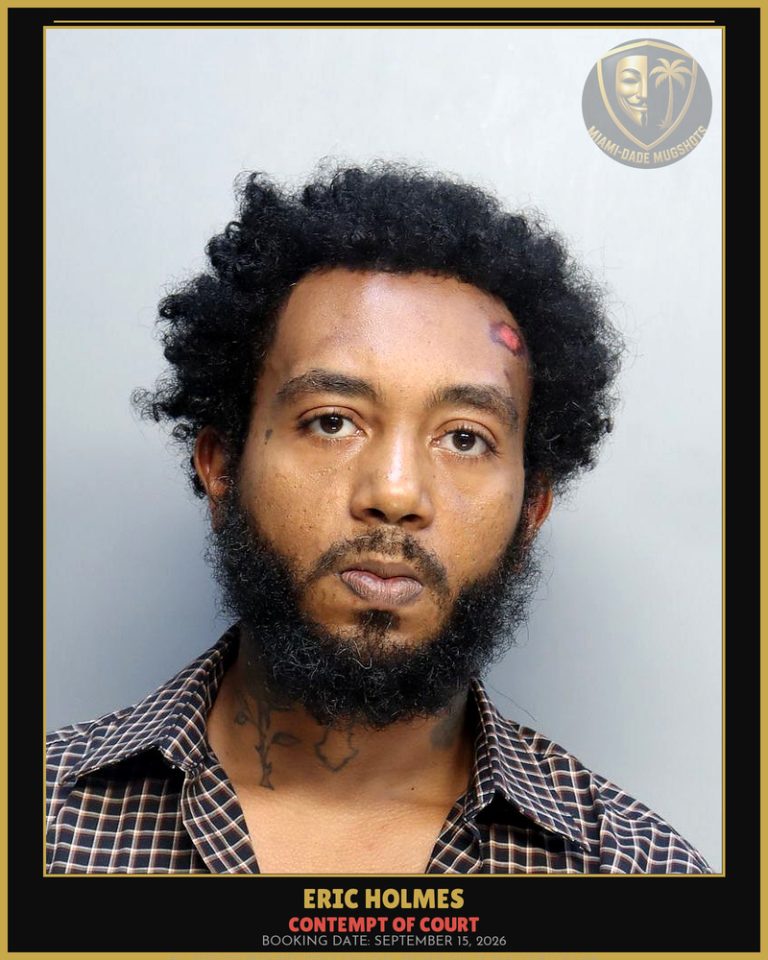 Holmes Eric  Vincent Arrested – CONTEMPT OF COURT – Miami-Dade County (September 15, 2026)