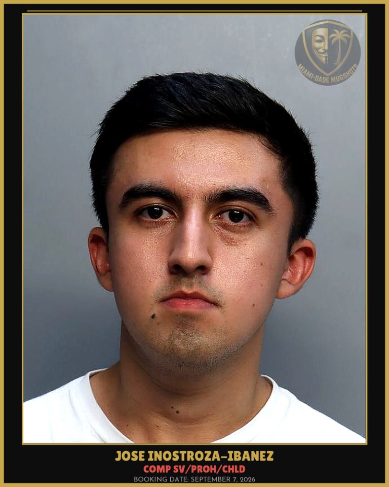Inostroza-Ibanez Jose  Pablo Arrested – COMP SV/PROH/CHLD – Miami-Dade County (September 7, 2026)