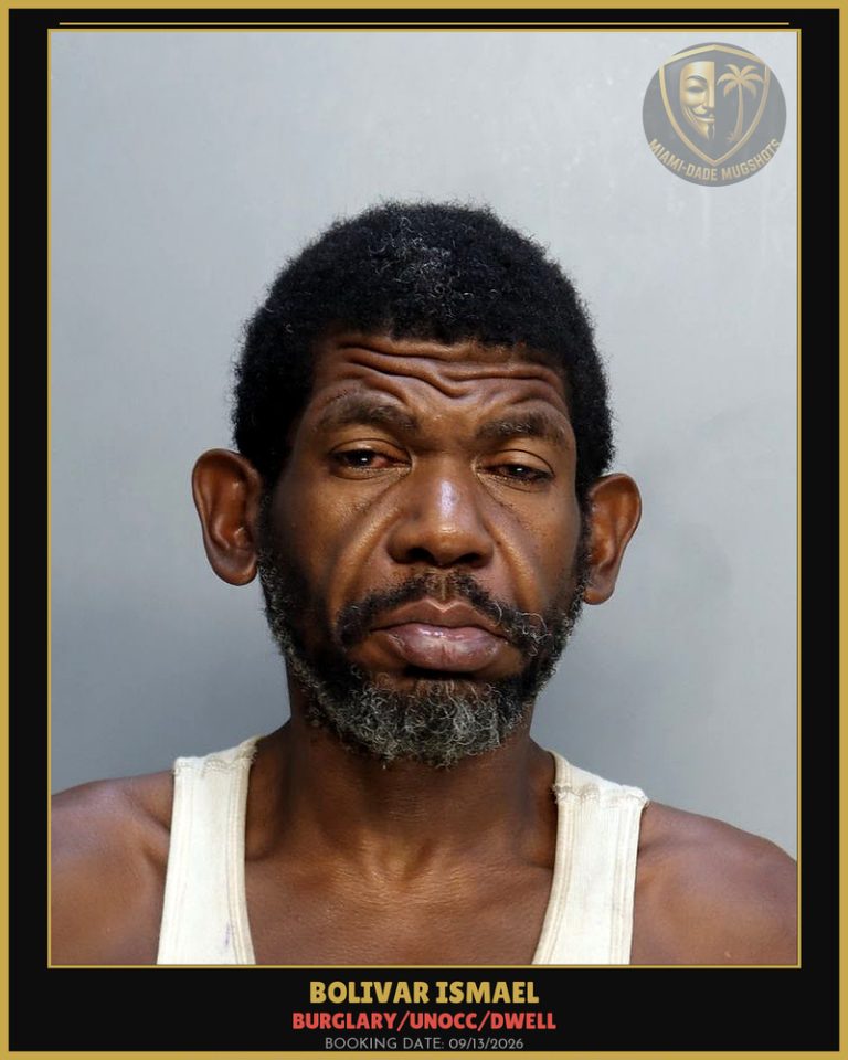 Ismael Bolivar Arrested – BURGLARY/UNOCC/DWELL – Miami-Dade County (Unknown)