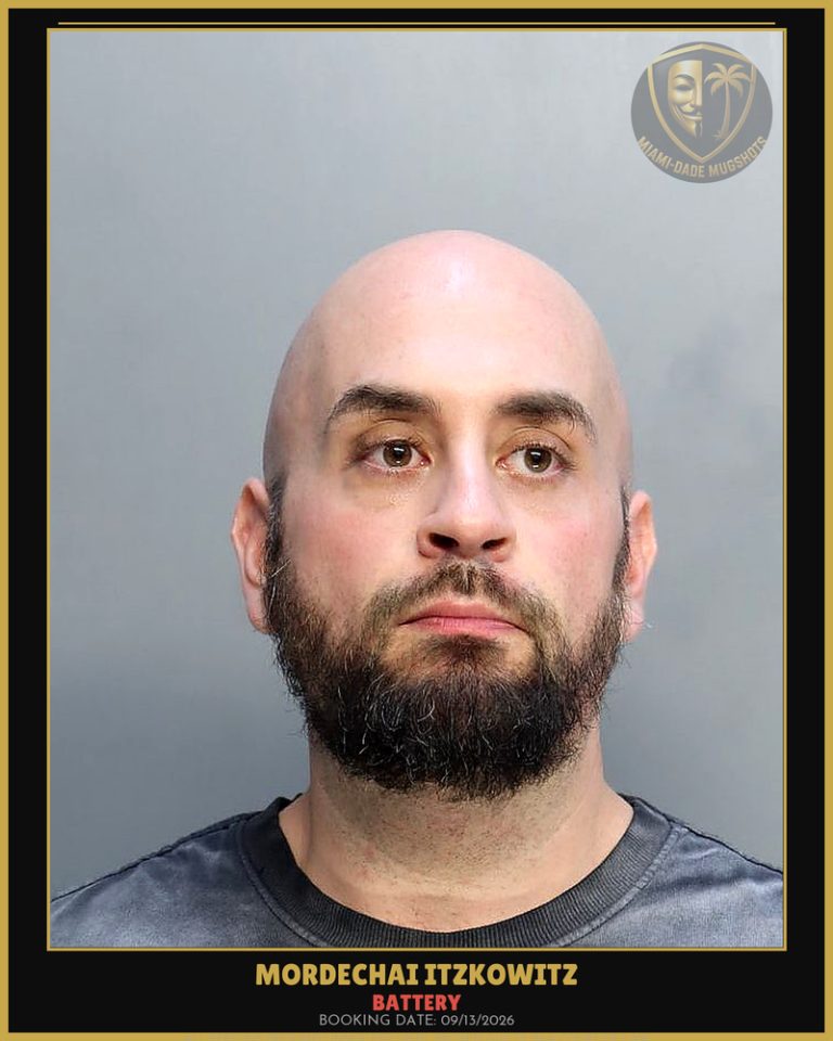 Itzkowitz Mordechai Arrested – BATTERY – Miami-Dade County (Unknown)