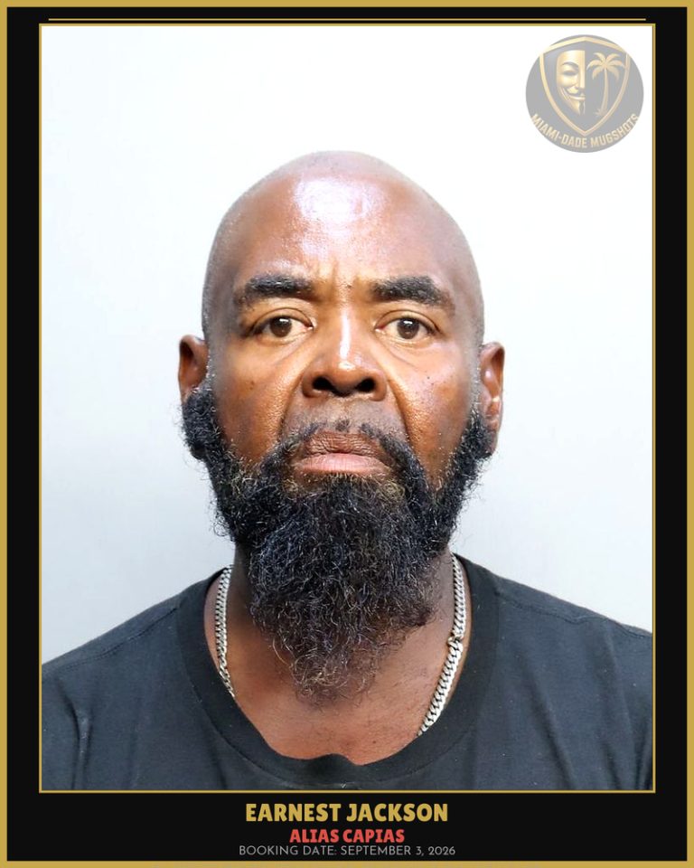 Jackson Earnest Matthew Arrested – ALIAS CAPIAS – Miami-Dade County (September 3, 2026)